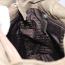 PRADA Hand Bag Nylon Khaki Silver Auth bs31364-19