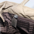 PRADA Hand Bag Nylon Khaki Silver Auth bs31364-20