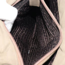 PRADA Hand Bag Nylon Khaki Silver Auth bs31364-23