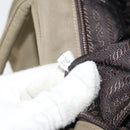 PRADA Hand Bag Nylon Khaki Silver Auth bs31364-25