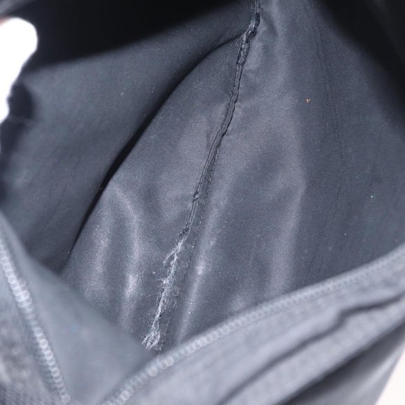 PRADA Shoulder Bag Nylon Black Silver Auth bs31365