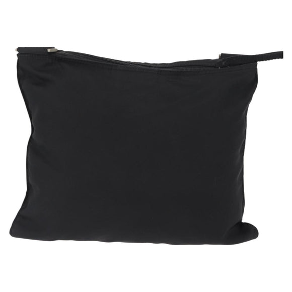 PRADA Shoulder Bag Nylon Black Silver Auth bs31365