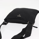 PRADA Shoulder Bag Nylon Black Silver Auth bs31365-6