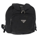 PRADA Backpack Nylon Black Silver Auth bs31366-1