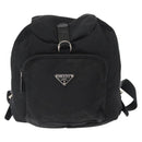 PRADA Backpack Nylon Black Silver Auth bs31366-13