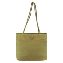 PRADA Hand Bag Nylon Green Silver Auth bs31369-13