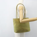 PRADA Hand Bag Nylon Green Silver Auth bs31369-23