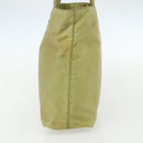 PRADA Hand Bag Nylon Green Silver Auth bs31369-4