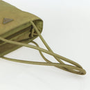 PRADA Hand Bag Nylon Green Silver Auth bs31369-7