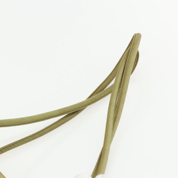 PRADA Hand Bag Nylon Green Silver Auth bs31369