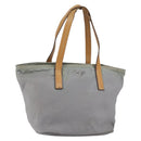 PRADA Hand Bag Nylon Gray Silver Auth bs31370-1
