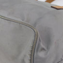 PRADA Hand Bag Nylon Gray Silver Auth bs31370-15