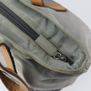 PRADA Hand Bag Nylon Gray Silver Auth bs31370-10