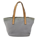 PRADA Hand Bag Nylon Gray Silver Auth bs31370-13
