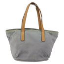 PRADA Hand Bag Nylon Gray Silver Auth bs31370-2