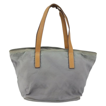 PRADA Hand Bag Nylon Gray Silver Auth bs31370 - 0