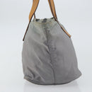 PRADA Hand Bag Nylon Gray Silver Auth bs31370-3