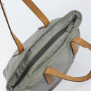 PRADA Hand Bag Nylon Gray Silver Auth bs31370-6