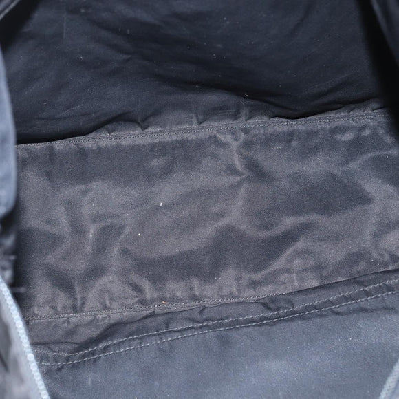 PRADA Tote Bag Nylon Black Silver Auth bs31371