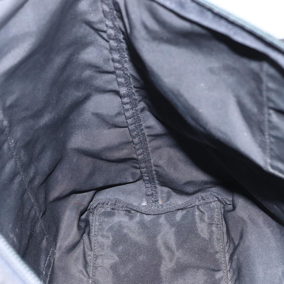 PRADA Tote Bag Nylon Black Silver Auth bs31371