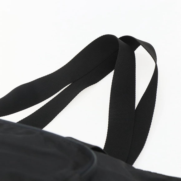 PRADA Tote Bag Nylon Black Silver Auth bs31371