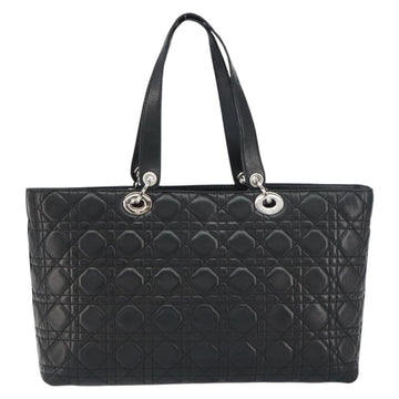 Christian Dior Canage Tote Bag Lamb Skin Black Silver Auth bs31373 - 0
