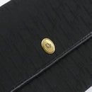 Christian Dior Trotter Canvas Chain Shoulder Bag Black Gold Auth bs31374-12