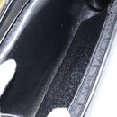 Christian Dior Trotter Canvas Chain Shoulder Bag Black Gold Auth bs31374-15