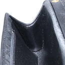 Christian Dior Trotter Canvas Chain Shoulder Bag Black Gold Auth bs31374-17