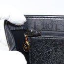 Christian Dior Trotter Canvas Chain Shoulder Bag Black Gold Auth bs31374-18