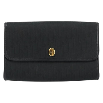 Christian Dior Trotter Canvas Chain Shoulder Bag Black Gold Auth bs31374 - 0