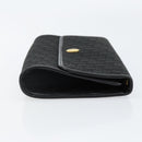 Christian Dior Trotter Canvas Chain Shoulder Bag Black Gold Auth bs31374-4