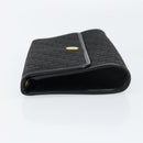 Christian Dior Trotter Canvas Chain Shoulder Bag Black Gold Auth bs31374-5