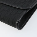 Christian Dior Trotter Canvas Chain Shoulder Bag Black Gold Auth bs31374-8