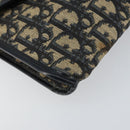 Christian Dior Trotter Canvas Chain Shoulder Bag Navy Gold Auth bs31375-11