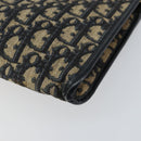 Christian Dior Trotter Canvas Chain Shoulder Bag Navy Gold Auth bs31375-12