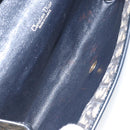 Christian Dior Trotter Canvas Chain Shoulder Bag Navy Gold Auth bs31375-20