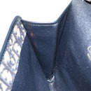 Christian Dior Trotter Canvas Chain Shoulder Bag Navy Gold Auth bs31375-22