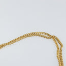 Christian Dior Trotter Canvas Chain Shoulder Bag Navy Gold Auth bs31375-8