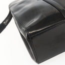 PRADA Hand Bag Enamel Black Silver Auth bs31379-13