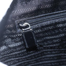 PRADA Hand Bag Enamel Black Silver Auth bs31379-17
