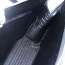 PRADA Hand Bag Enamel Black Silver Auth bs31379-19