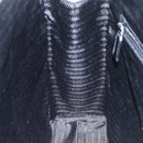 PRADA Hand Bag Enamel Black Silver Auth bs31379-20