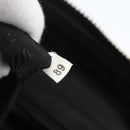 PRADA Hand Bag Enamel Black Silver Auth bs31379-22