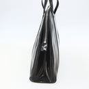 PRADA Hand Bag Enamel Black Silver Auth bs31379-5