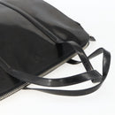 PRADA Hand Bag Enamel Black Silver Auth bs31379-7
