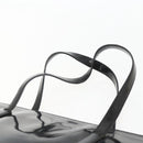 PRADA Hand Bag Enamel Black Silver Auth bs31379-8