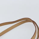 PRADA Tote Bag Leather Beige Silver Auth bs31380-8