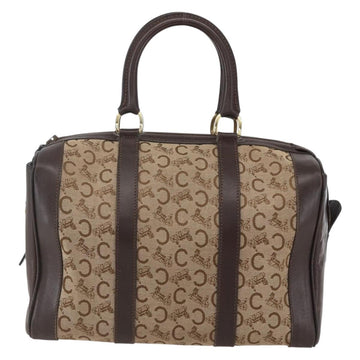 CELINE C Sulky Hand Bag Canvas Brown Gold Auth bs31381 - 0