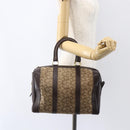 CELINE C Sulky Hand Bag Canvas Brown Gold Auth bs31381-22